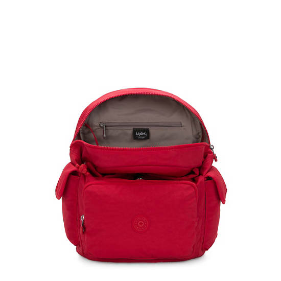 Kipling City Pack Ryggsäck Röda Mörkröda | SE 1403NW